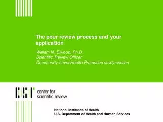 The peer review process and your application