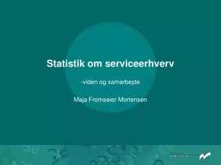 statistik om serviceerhverv