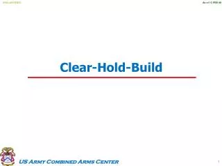 Clear-Hold-Build