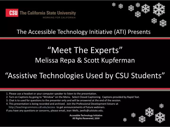meet the experts melissa repa scott kupferman assistive technologies used by csu students
