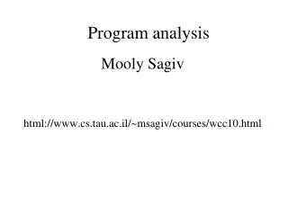 Program analysis