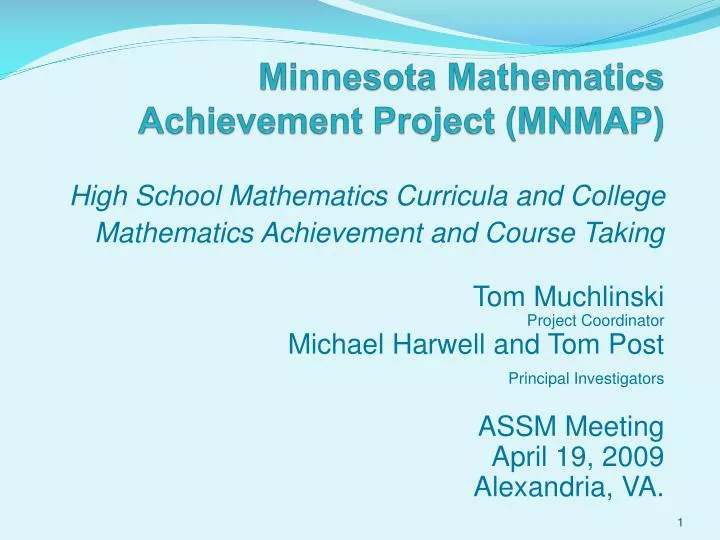 minnesota mathematics achievement project mnmap