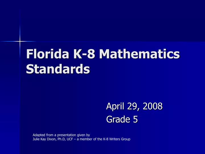 florida k 8 mathematics standards