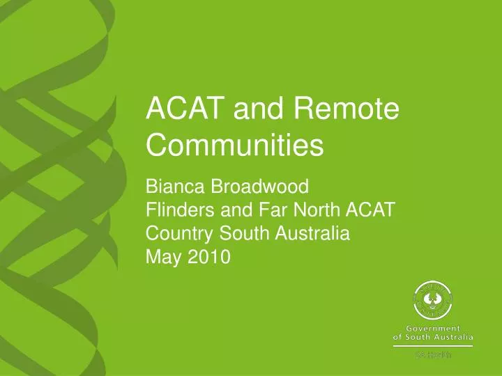 acat and remote communities