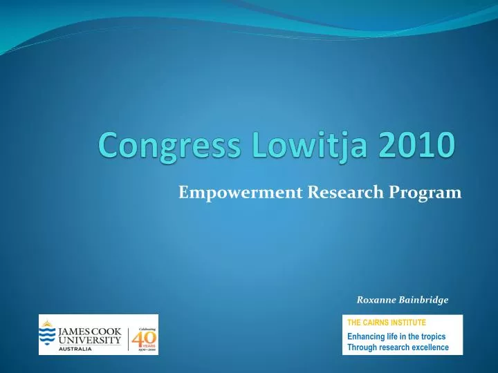 congress lowitja 2010