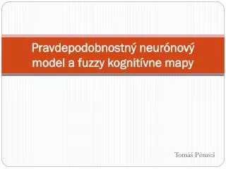 pravdepodobnostn neur nov model a fuzzy kognit vne mapy