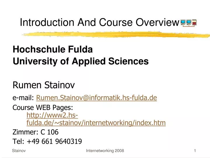 introduction and course overview