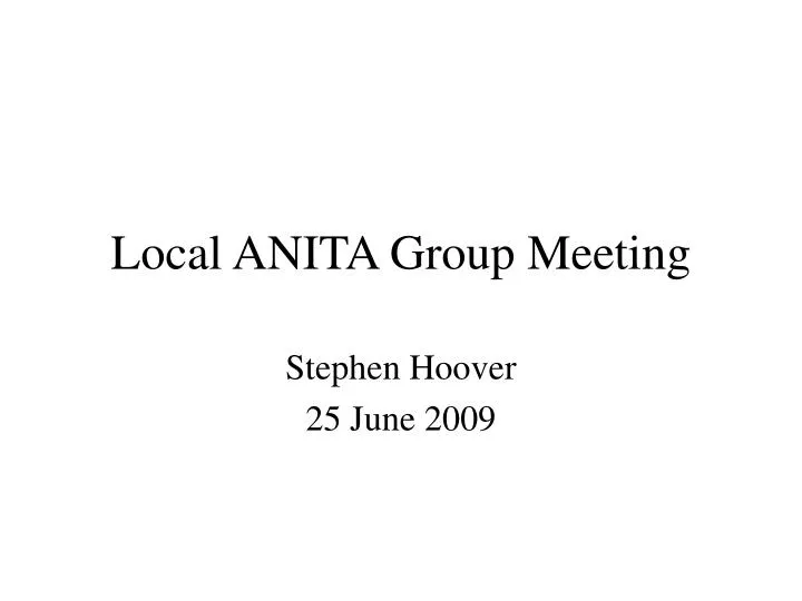 local anita group meeting