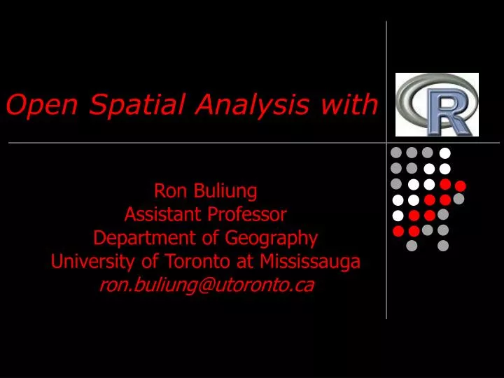 open spatial analysis with