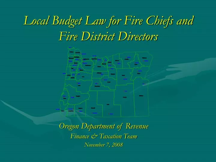 local budget law for fire chiefs and fire district directors