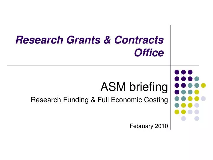 research grants contracts office
