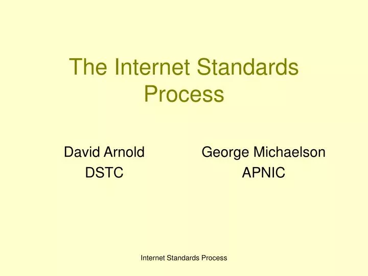 the internet standards process