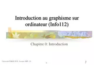 introduction au graphisme sur ordinateur info112