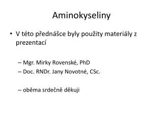 aminokyseliny