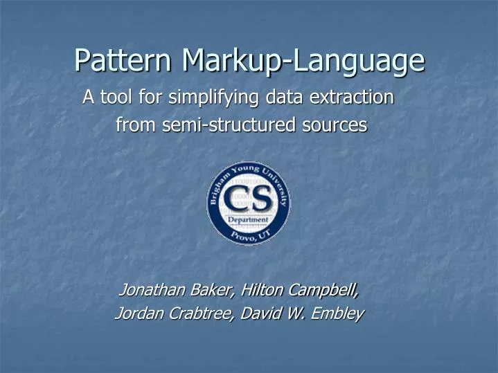 pattern markup language