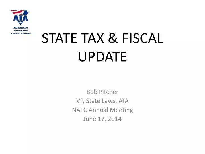 state tax fiscal update