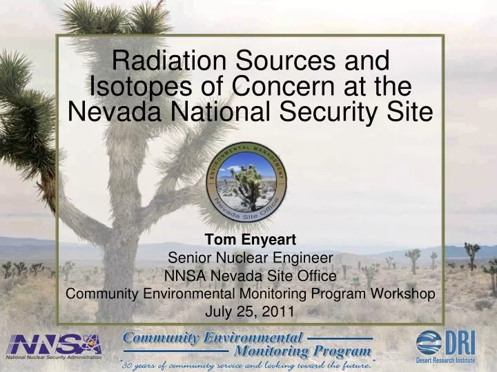 radiation sources and isotopes of concern at the nevada national security site