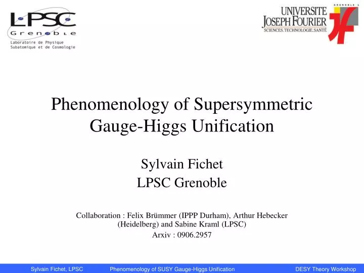 phenomenology of supersymmetric gauge higgs unification