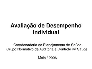 avalia o de desempenho individual