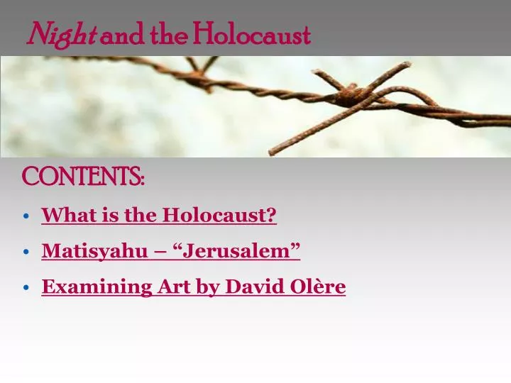 night and the holocaust