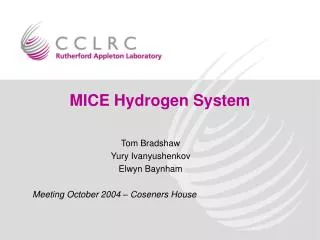 MICE Hydrogen System