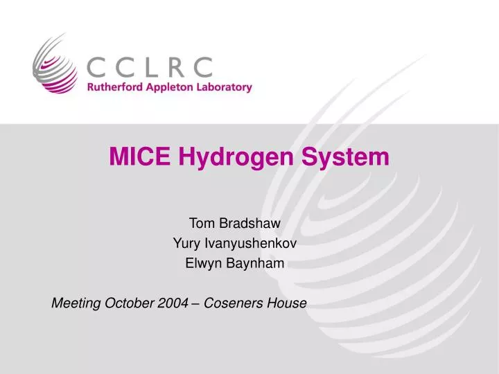 mice hydrogen system