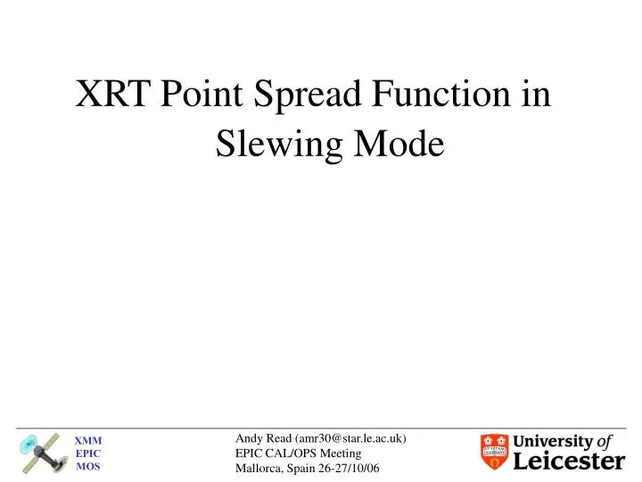 xrt point spread function in slewing mode