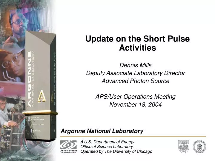 update on the short pulse activities