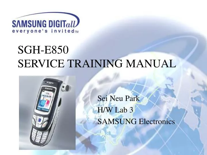 sgh e850 service training manual