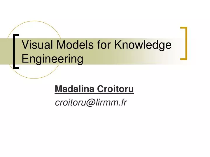 visual models for knowledge engineering