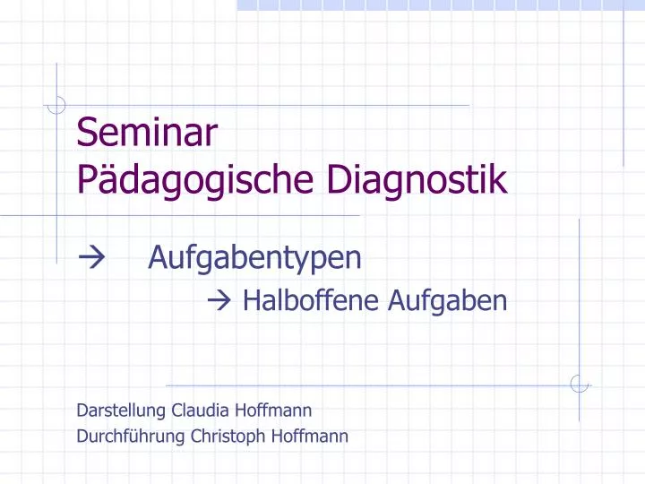 seminar p dagogische diagnostik