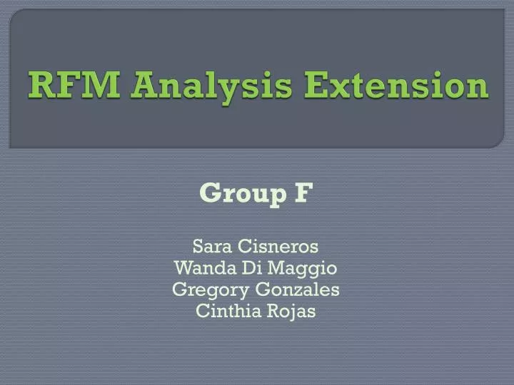 rfm analysis extension