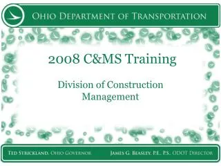 2008 C&amp;MS Training