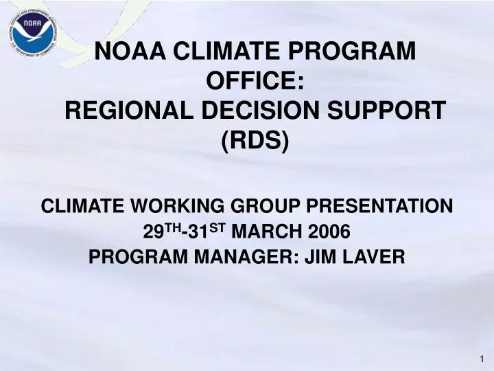 noaa climate program office regional decision support rds