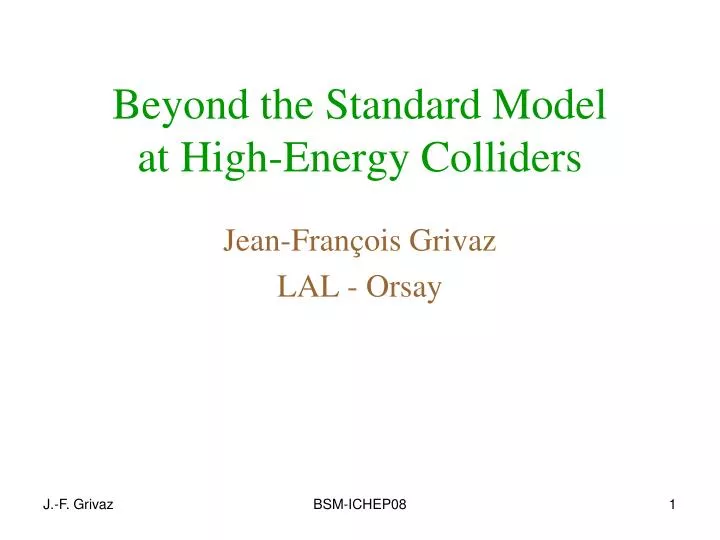 beyond the standard model at high energy colliders