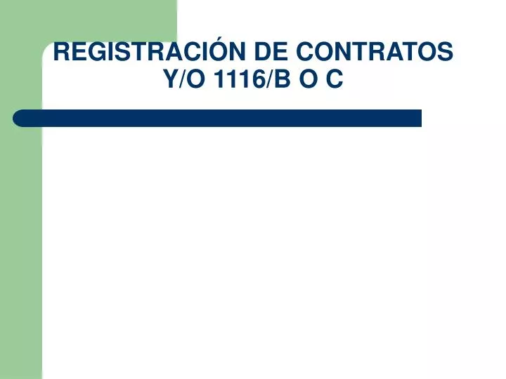 registraci n de contratos y o 1116 b o c