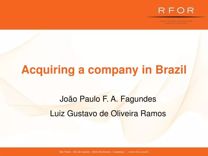 acquiring a company in brazil