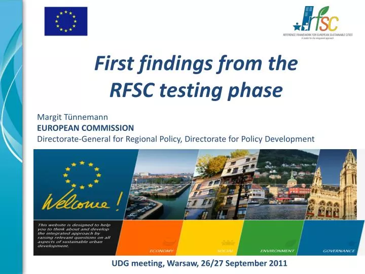 first findings from the rfsc testing phase