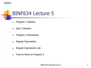 BINF634 Lecture 5