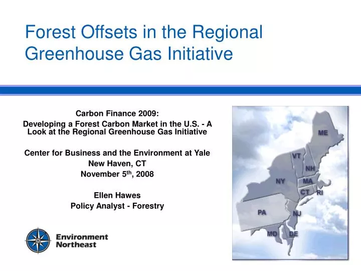 forest offsets in the regional greenhouse gas initiative