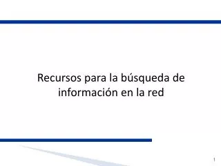 recursos para la b squeda de informaci n en la red