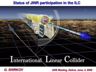 Status of JINR participation in the ILC