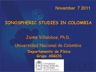 IONOSPHERIC STUDIES IN COLOMBIA