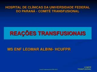 rea es transfusionais