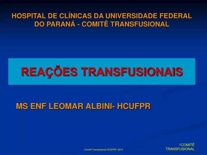 rea es transfusionais