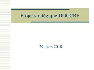 projet strat gique dgccrf