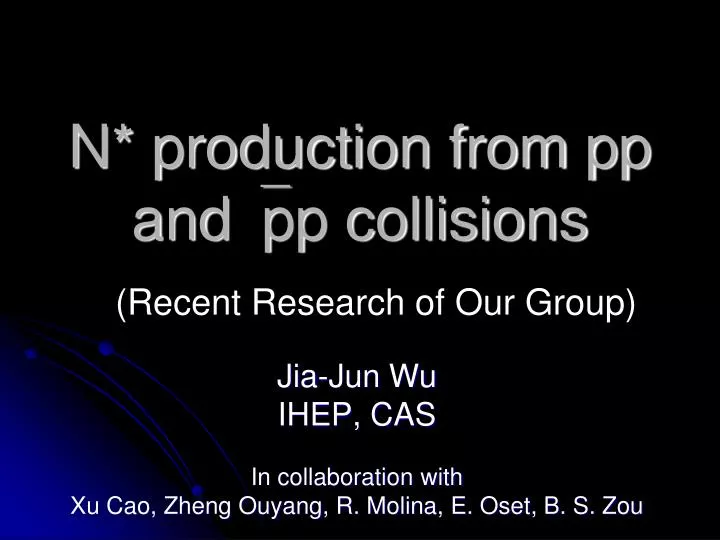 n production from pp and pp collisions