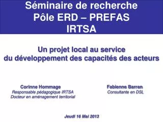 s minaire de recherche p le erd prefas irtsa