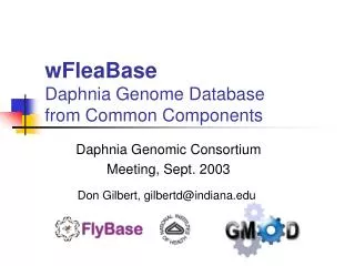 wFleaBase Daphnia Genome Database from Common Components