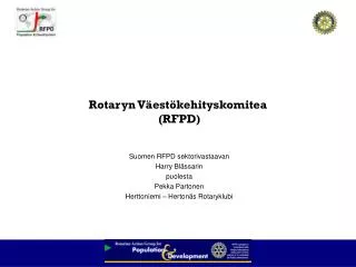 rotaryn v est kehityskomitea rfpd